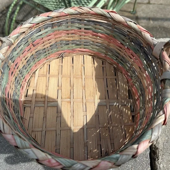 Multicolor Woven Basket - Picture 4 of 8